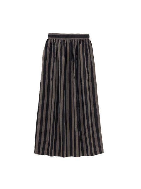 visvim MAXI SKIRT STRIPE (N.D.) W BLACK