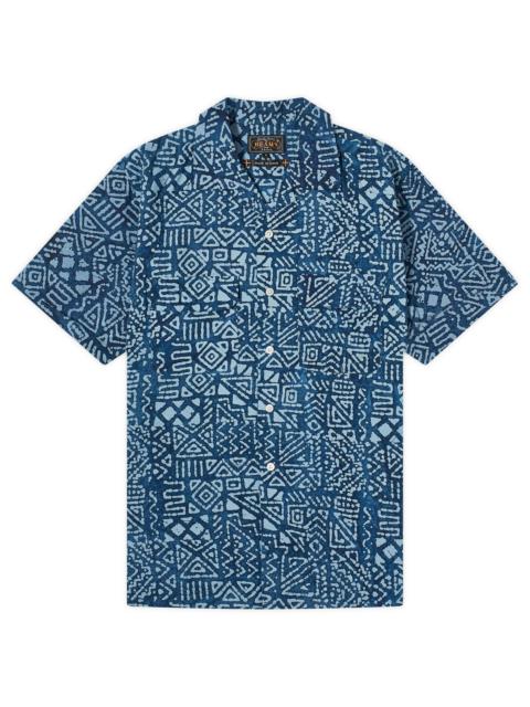 Beams Plus Open Collar Batik Print Shirt