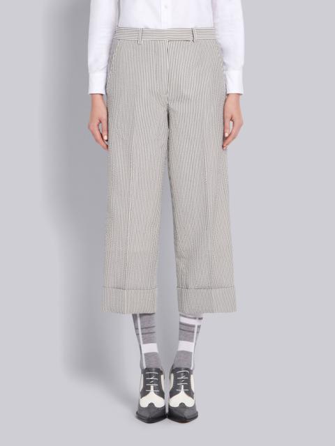 Thom Browne Medium Grey Wool Button Fly Sack Trouser