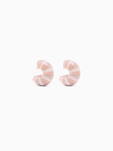 GIORGIO ARMANI CLIP-ON EARRINGS IN A MÉLANGE RESIN