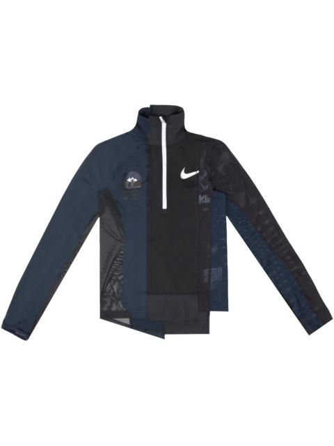 Nike x Sacai Women's Half Zip Running Jacket Black/Dark Obsidian