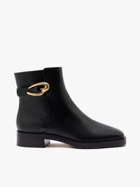 Larroudé Anne Verona Low Boot Black Leather