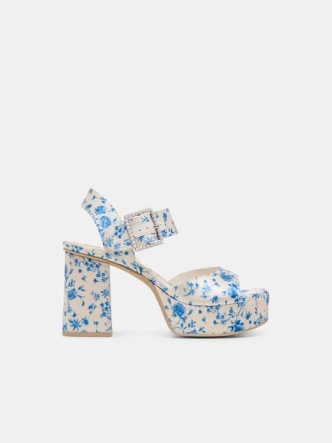 dolce vita BOBBY PEARL HEELS BLUE FLORAL SATIN