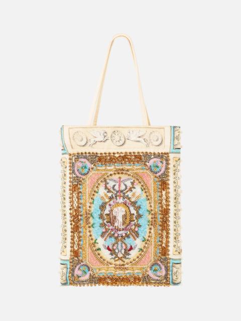 CAMILLA EMBELLISHED MINI TOTE WITH CHAIN STRAP