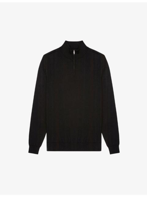 REISS Blackhall funnel-neck merino-wool jumper