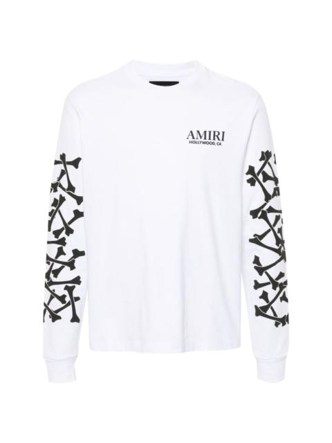 AMIRI Bones Stacked long-sleeve T-shirt | REVERSIBLE