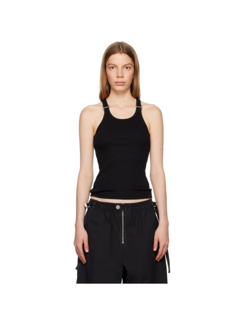 Dion Lee Black Hook-Eye Tank Top
