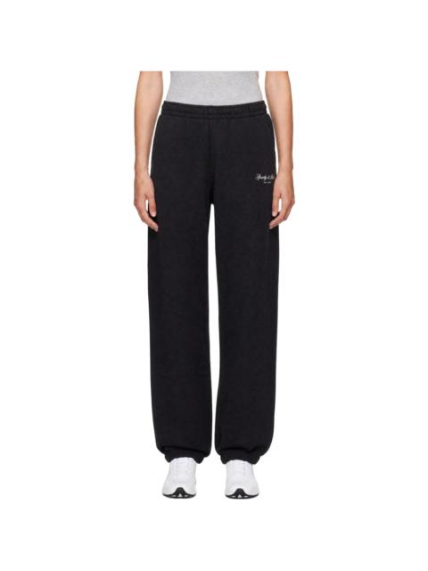 Sporty & Rich Black Signature NY Sweatpants