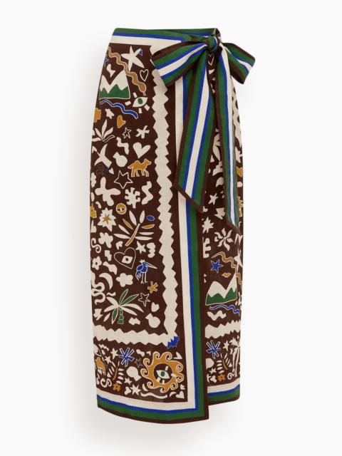 ALÉMAIS Maroc Wrapped Skirt in Multi