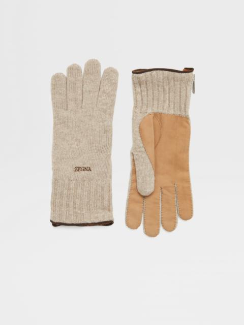 BEIGE OASI CASHMERE GLOVES