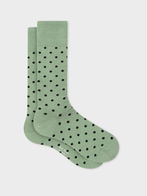 Paul Smith Green Polka Dot Socks