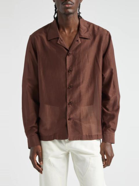 Heartwood Long Sleeve Cotton & Silk Camp Shirt