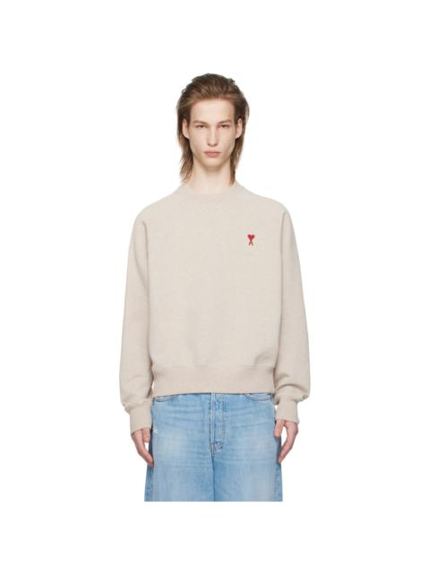 AMI Paris Beige Ami de Cœur Sweatshirt