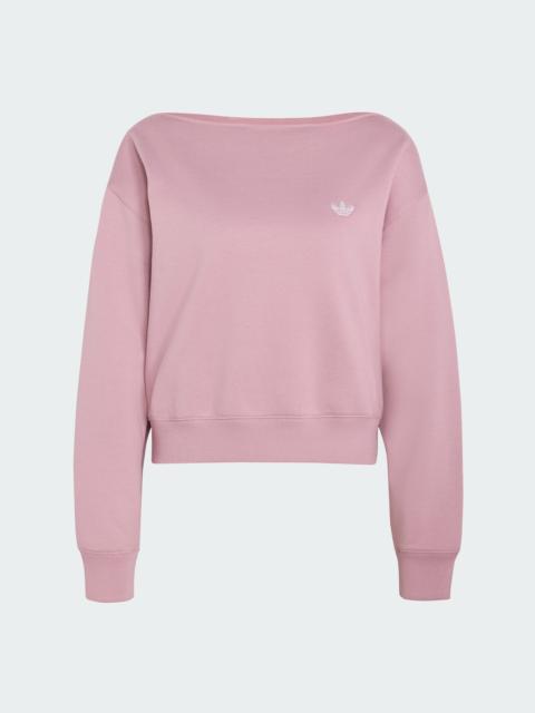 adidas ESSENTIALS FLEECE BOATNECK SWEATSHIRT