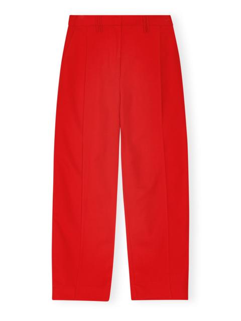 RED TWILL SUITING PANTS