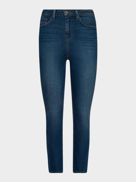 L'AGENCE Celestia Slim-Straight Cropped Jeans