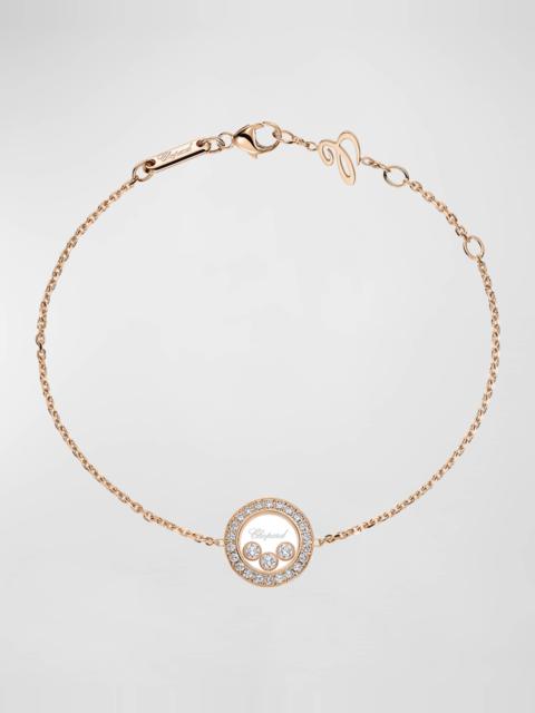 Chopard Happy Hearts 18K Rose Gold Diamond Bracelet