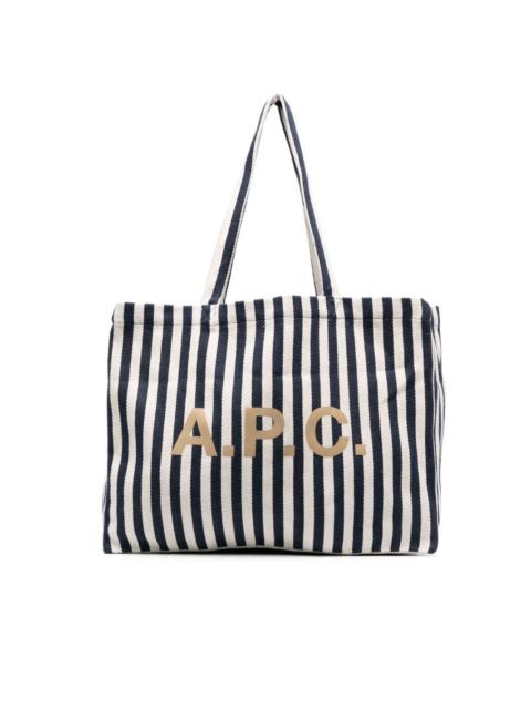 A.P.C. striped tote bag