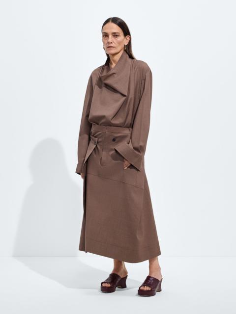 Bottega Veneta Light Wool Toile Skirt