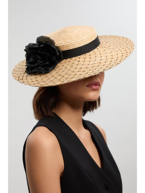 KAREN MILLEN Net Natural Flower Detail Fascinator