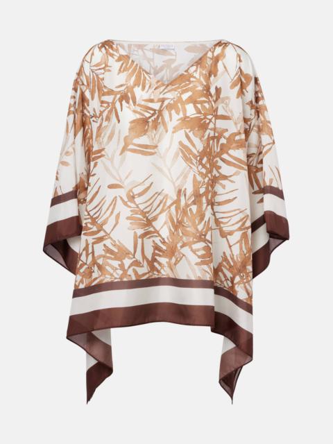 Brunello Cucinelli Printed silk top