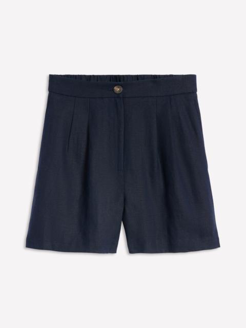 BODEN Dulwich Linen Shorts-Navy