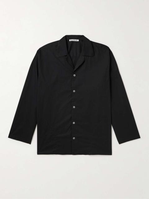 Acne Studios Samir Camp-Collar Cotton-Blend Poplin Shirt