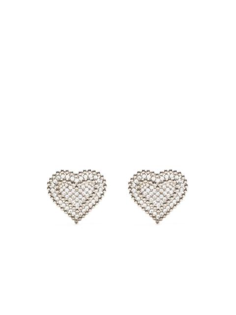 Alessandra Rich heart-shaped earrings