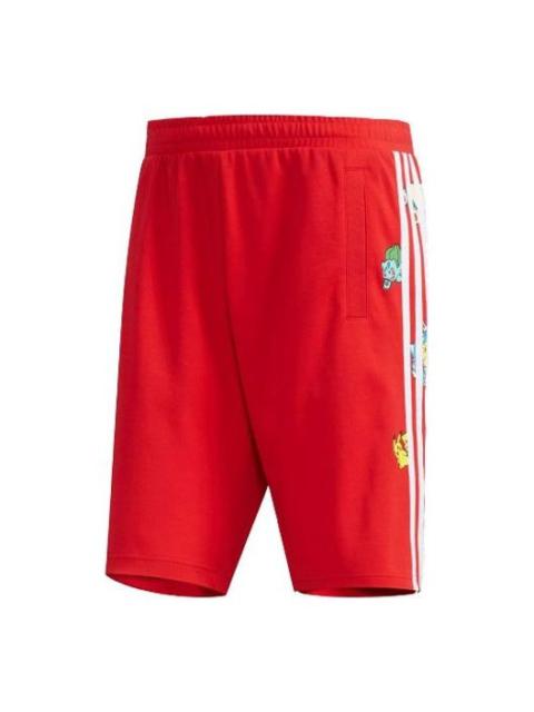 adidas adidas neo X POKMON Crossover Series Pikachu Printing Shorts Red FM0323