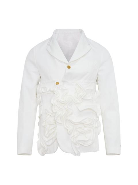Comme des Garçons Homme Plus Heavy Kersey Ruffle Blazer