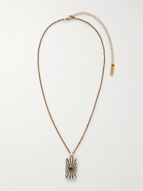 VERSACE Circe Silver And Gold-tone Metal And Glass Necklace