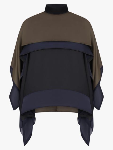sacai LAYER SCARF TOP | BLACK/NAVY