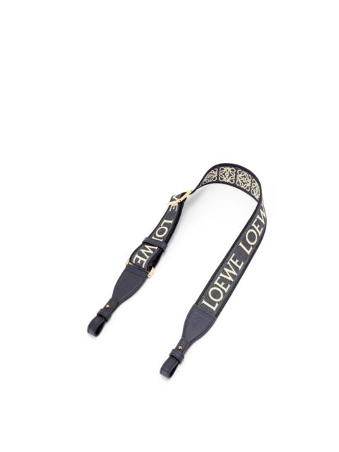 Loewe Anagram loop strap in jacquard and calfskin