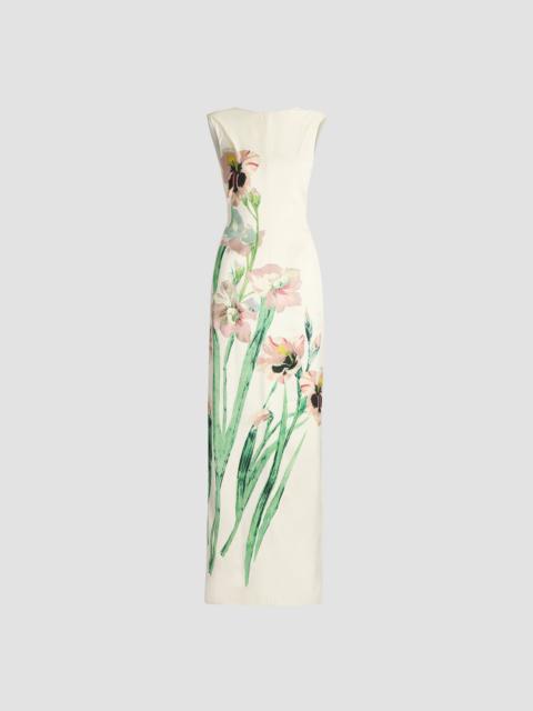 Erdem FLORAL DUCHESS DRAPE GOWN