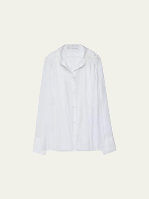 Another Tomorrow Gathered Voile Blouse