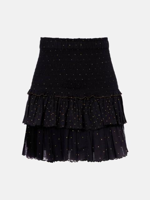 Isabel Marant Étoile Polka-dot embroidered cotton miniskirt