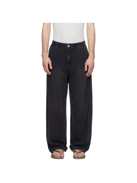 SOLID HOMME Navy Curved Jeans