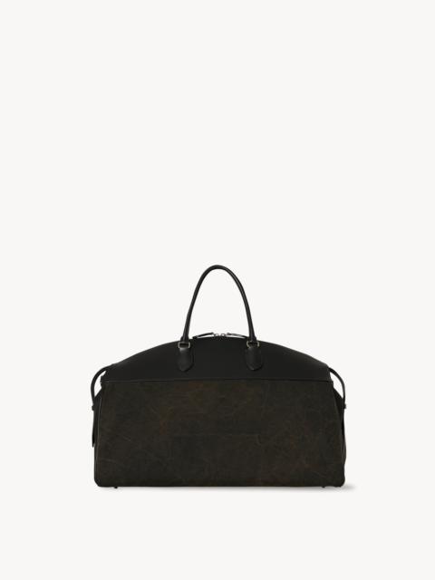 The Row George Duffle in Leather and Denim