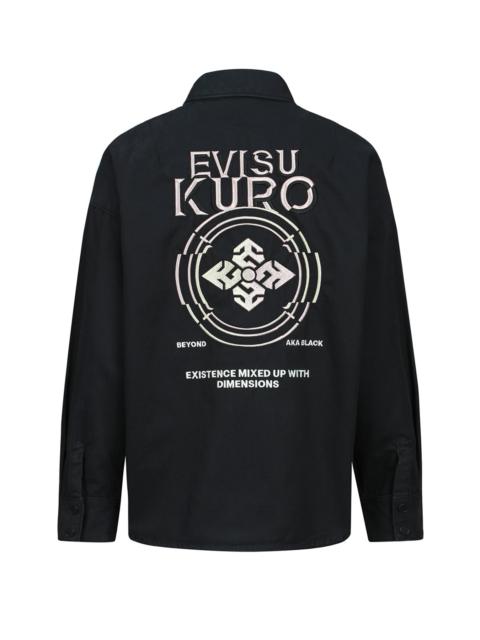 EVISU Kamon and Logo Embroidery Shirt Jacket