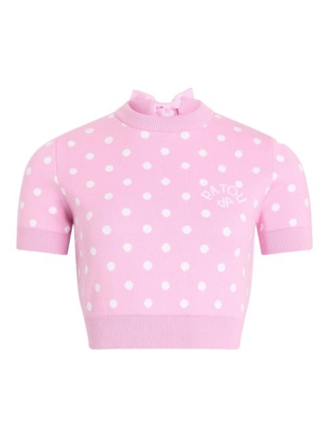 PATOU polka-dot knitted T-shirt