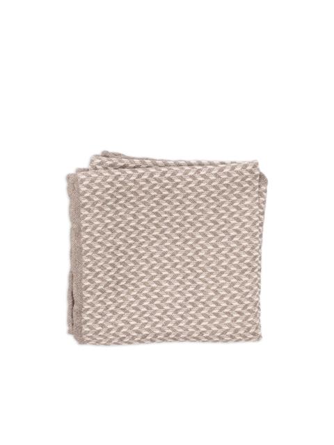 Brunello Cucinelli chevron-knit pocket scarf