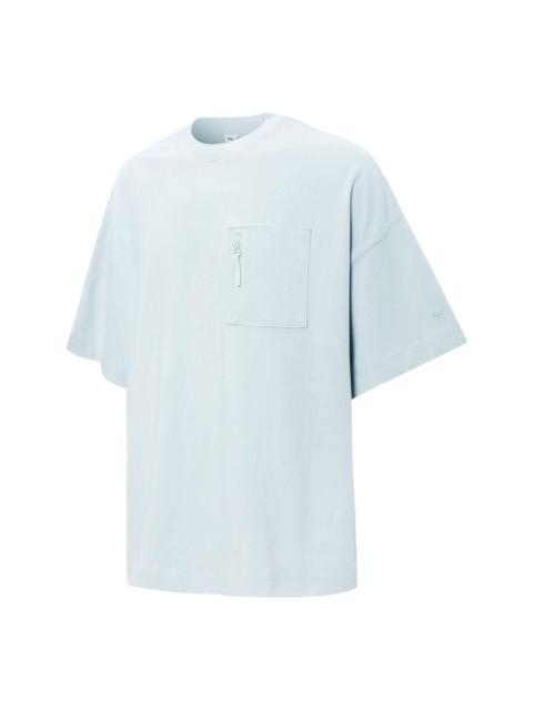 PUMA Logo Pocket T-Shirt 'Light Blue' 534670-62