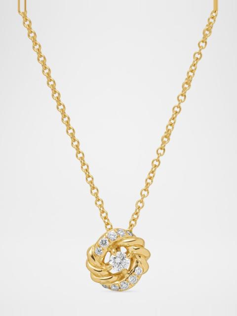 DAVID YURMAN Petite Infinity Pendant Necklace with Diamonds in 18K Gold, 8mm