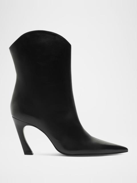 SCHUTZ Maryann Leather Curve Booties