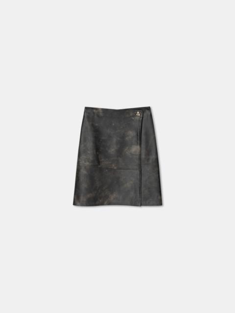 スカート Aeron Doja - Vintage Leather Wrap Midi Skirt AERON DOJA Vintage leather wrap midi skirt | REVERSIBLE