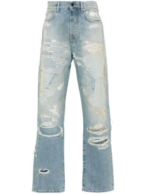AMIRI Repaired straight-leg jeans