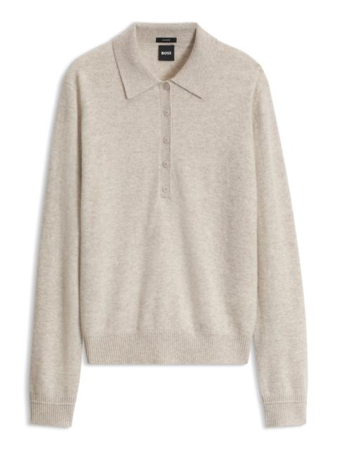BOSS PURE CASHMERE POLO SWEATER