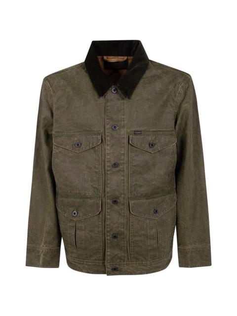 FILSON grid-pattern corduroy-collar jacket