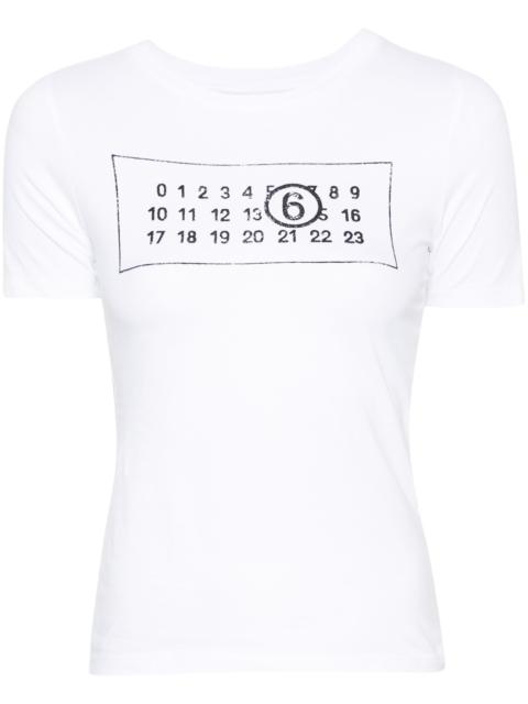 MM6 Maison Margiela numbers-motif cotton T-shirt
