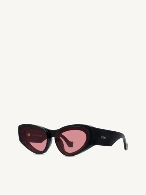Loewe LW40171U INJECTED Sunglasses in Shiny Black/Red